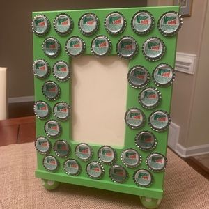 Mountain Dew bottle cap picture frame